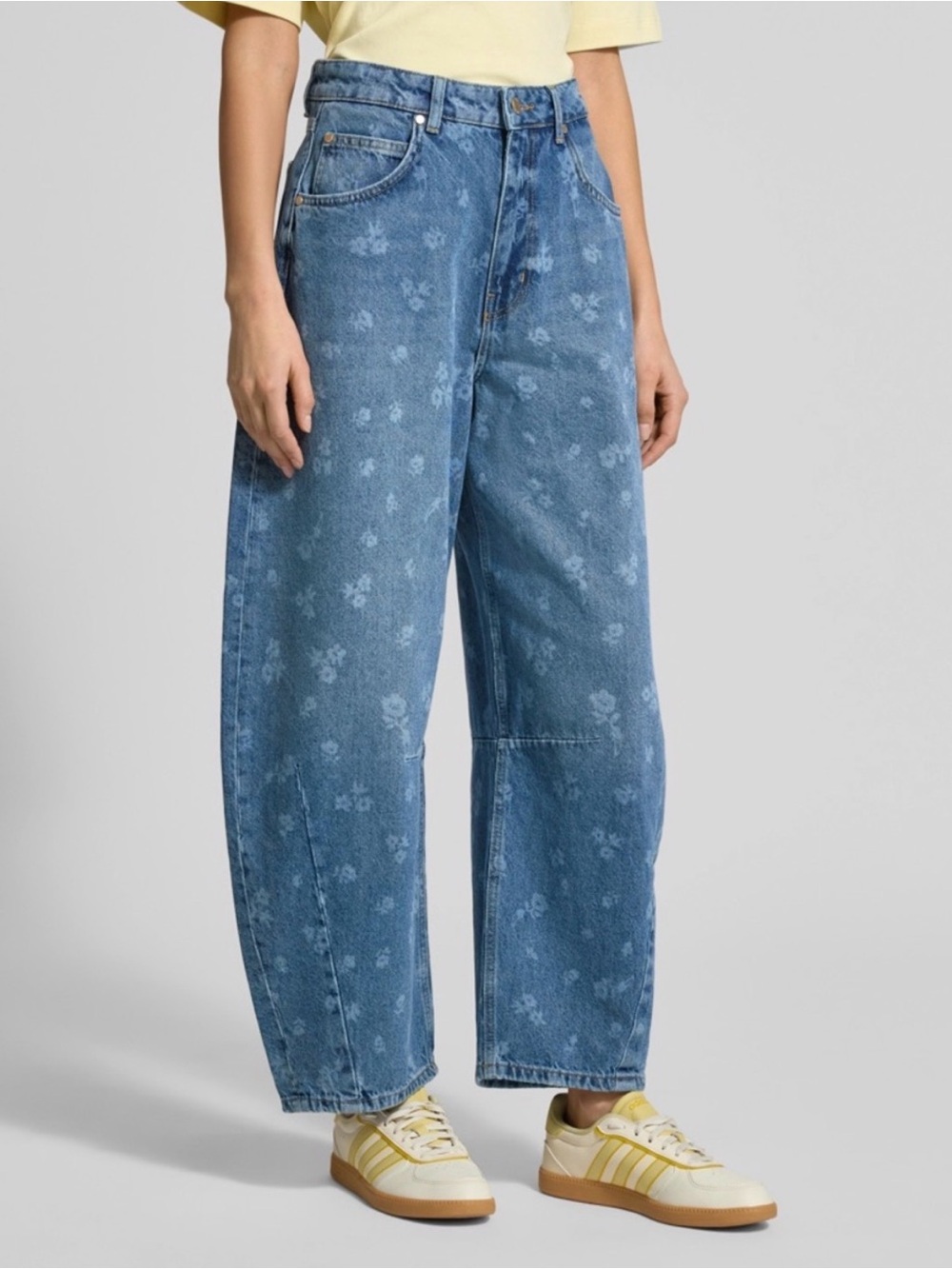 ESSENTIEL Antwerp Blue Floral Barrel Jeans Spring 2026